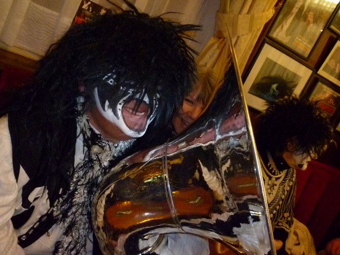 <p>with the famous Pig Dyke Sousaphone</p>