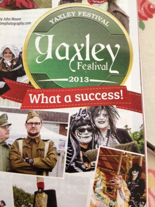 <p>The local press seemed to think we contributed to the success of the 2013 Yaxley Festival.</p>